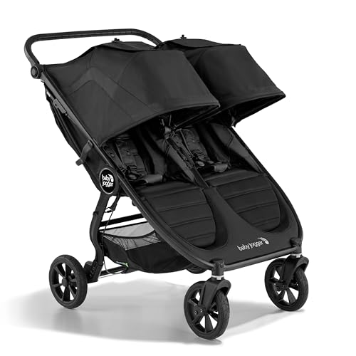 Baby Jogger City Mini GT2 All-Terrain Double Stroller with Forever Air Rubber Tires and All-Wheel Suspension, Pike Exclusive Includes Belly Bars, Leatherette Handlebar, and Premium Fabric