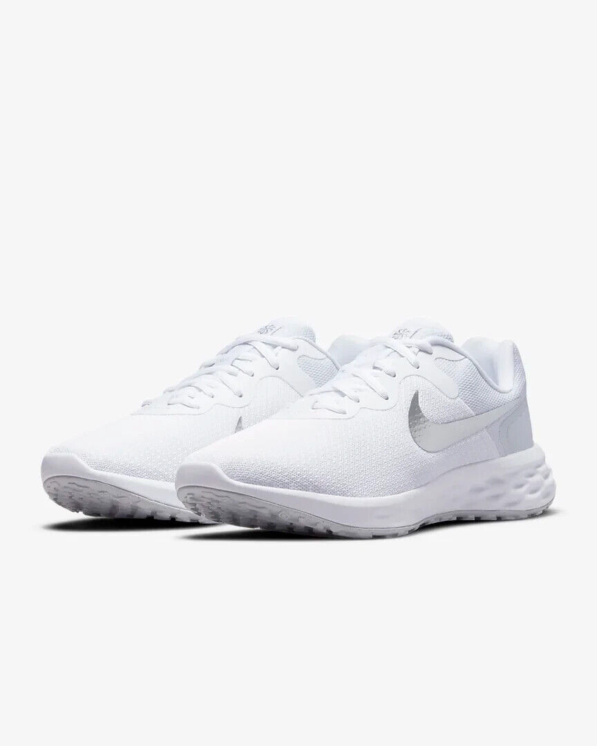 Nike Revolution 6 DC3729-101 Women's White Road Running Shoes Size US 11 ER1057