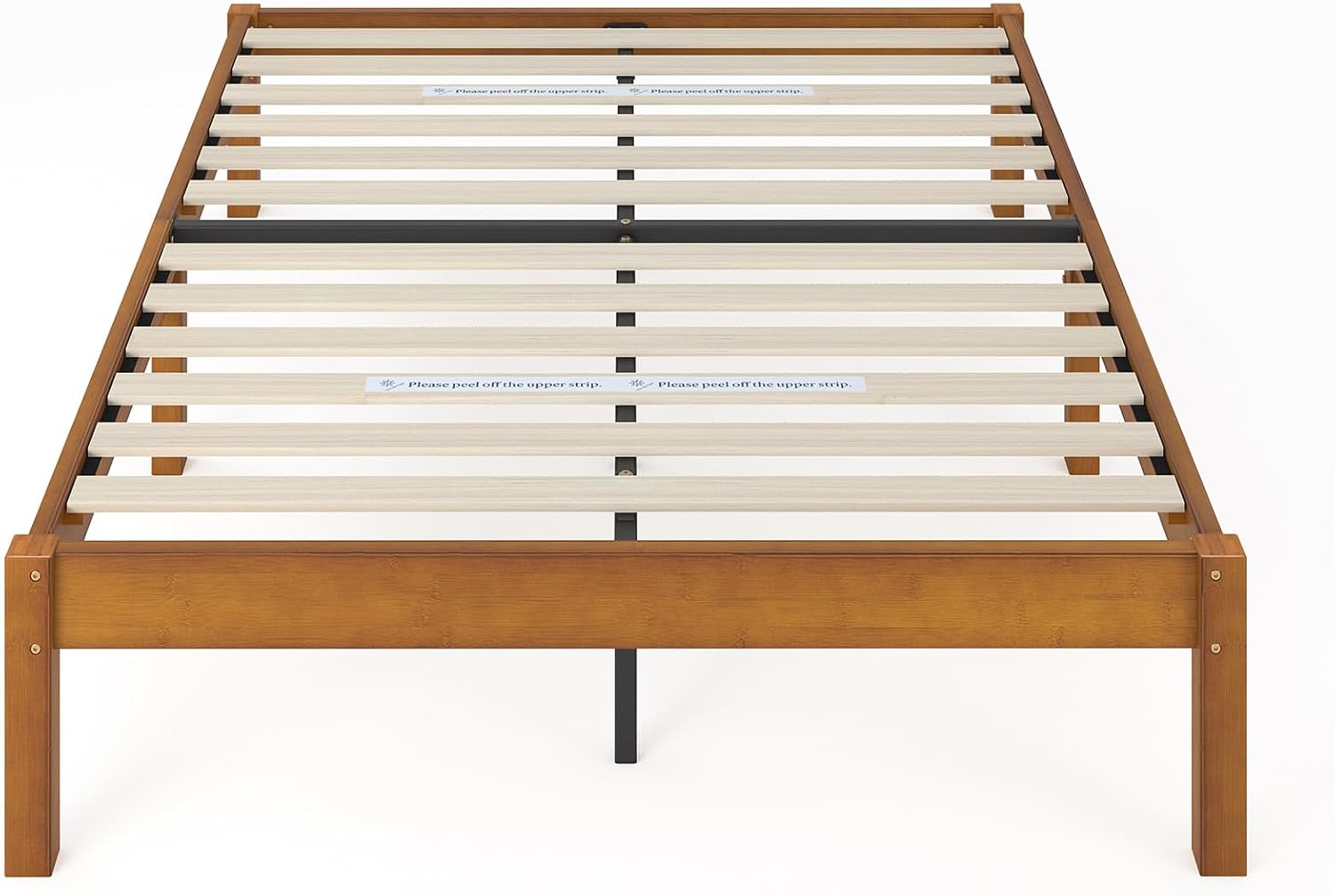 Zinus Ellie 14 Inch Bamboo Platform Bed Frame, Wood Slat Support, No Box Spring Needed, Easy Assembly, Full