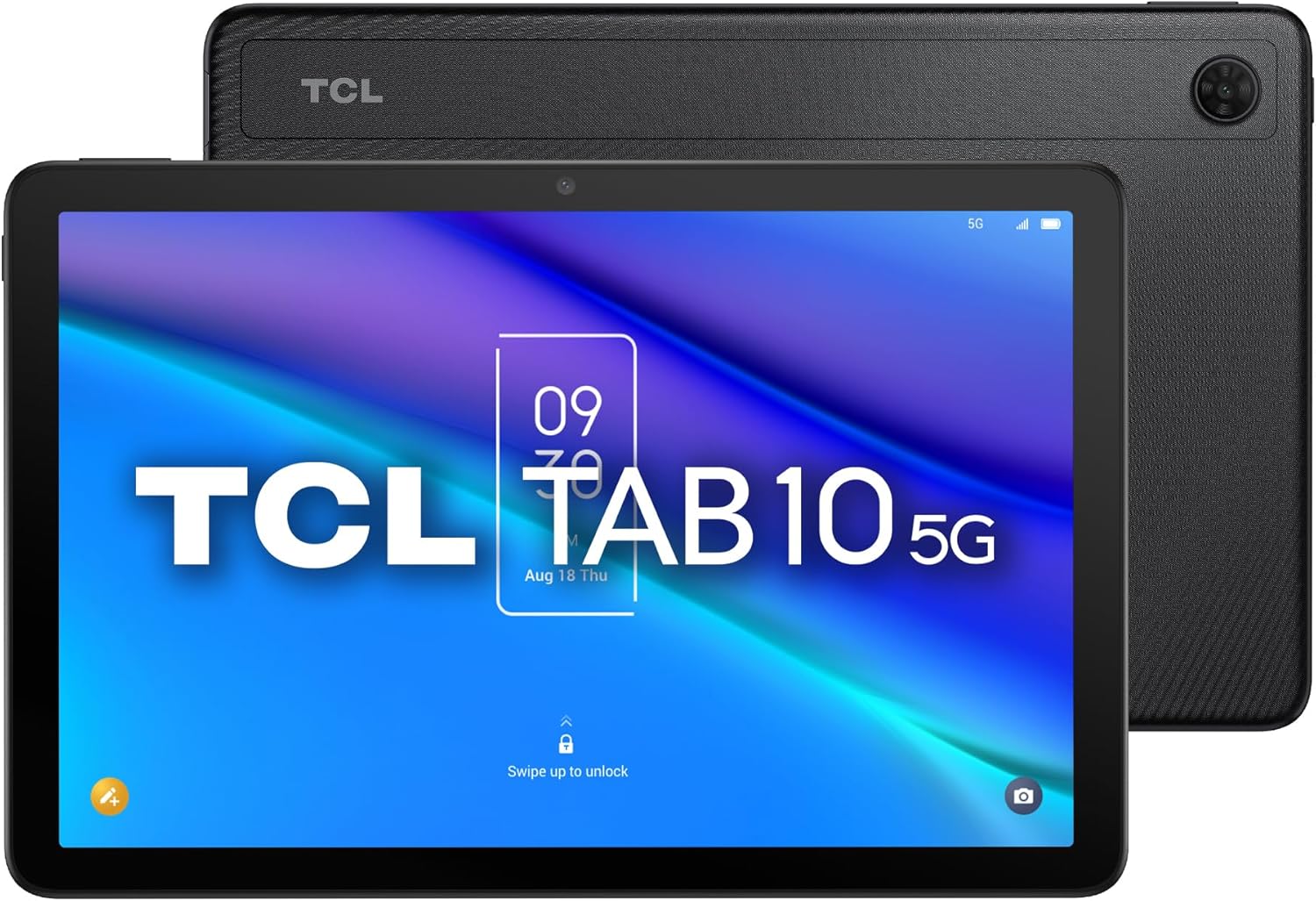 TCL TAB 10 5G - Android Tablet, 5G Unlocked, Wi-Fi, 10”, 4GB RAM + 32GB Storage up to 512GB, Android 12, US Version, Gray