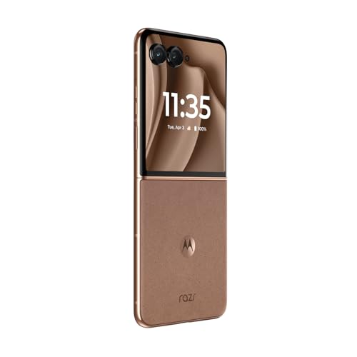 Motorola Razr+ 2025 | Unlocked | Made for US 12/256GB | 50MP Camera | Pantone Mocha Mousse