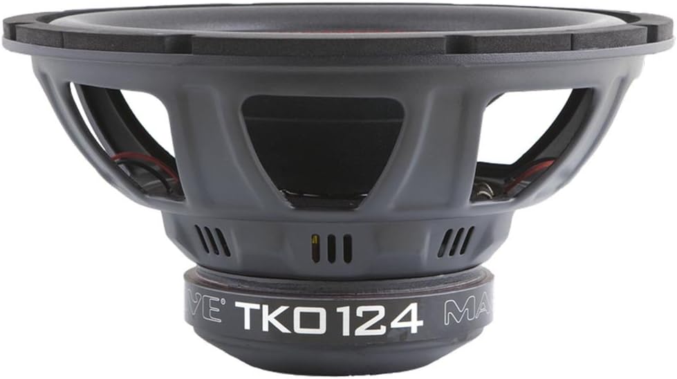 Massive Audio TKO124 TKO Series. 12 Inch, 600 Watt, 8mm Top Plate, Dual 4 Ohm Car Subwoofer. Sold Individually.