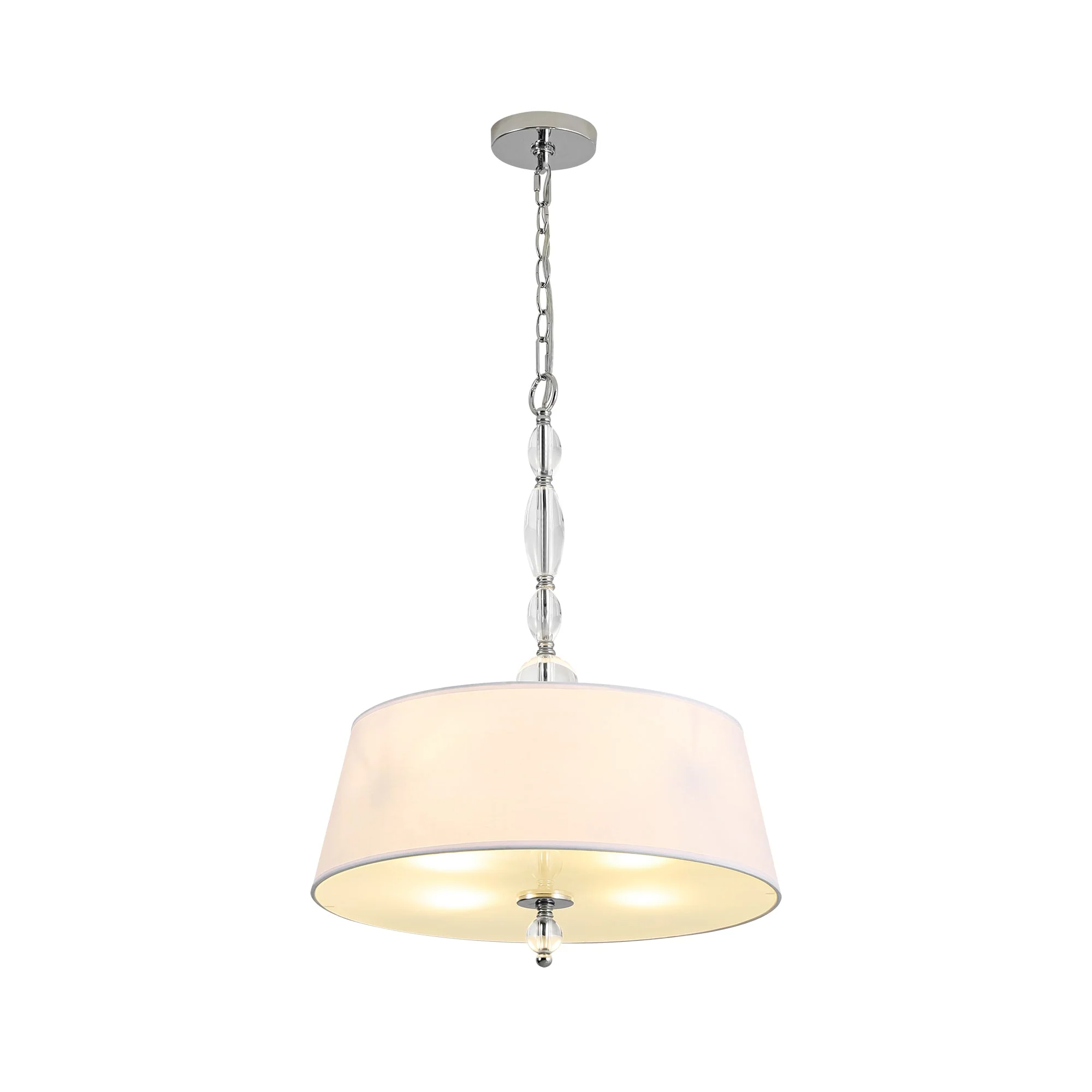Brilune 4-Light Dimmable Fabric Boho Shaded Chandelier (20)