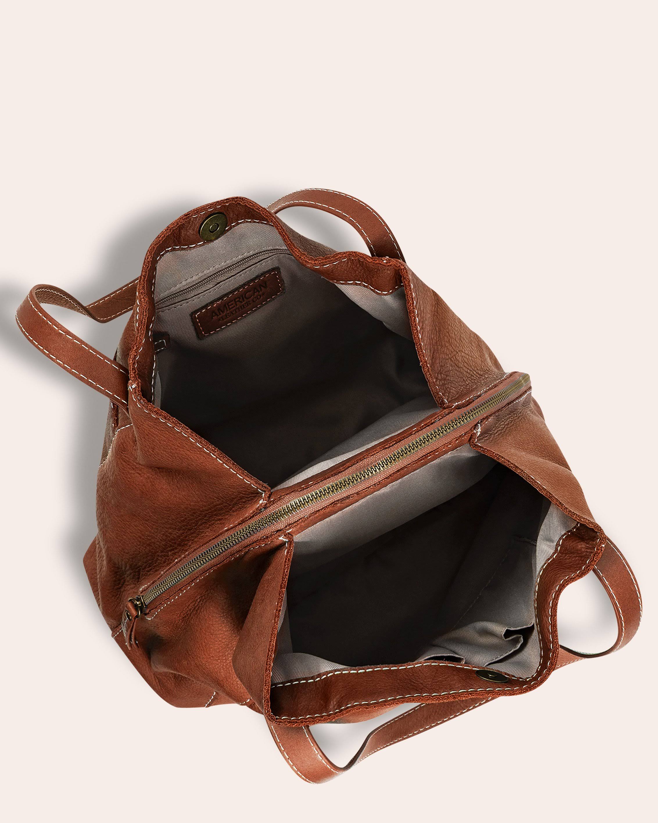 American Leather Co. Liberty Shopper Cafe Latte Tooled