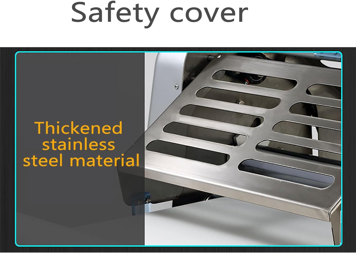 Dough Sheeter, Commercial Dough Press, Pizza Dough Roller Sheeter with Safety Cover, Thickened Stainless Steel Material and Scale Adjustment Thickness, Vertical Folding for Noodle Pizza Pastry
