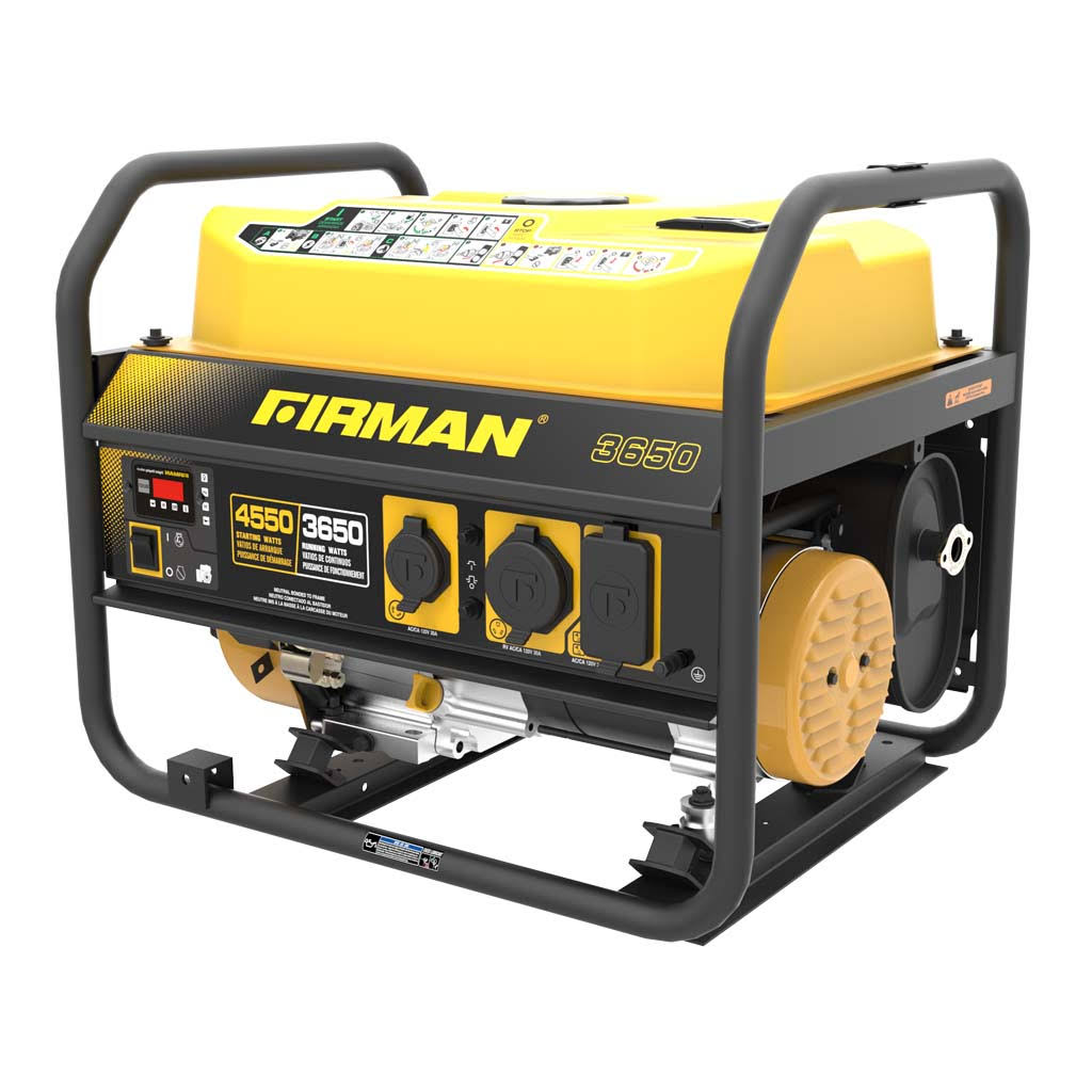 Firman P03607 Portable Generator 3650/4550 Watt GAS Powered u0026 Carb Compliant
