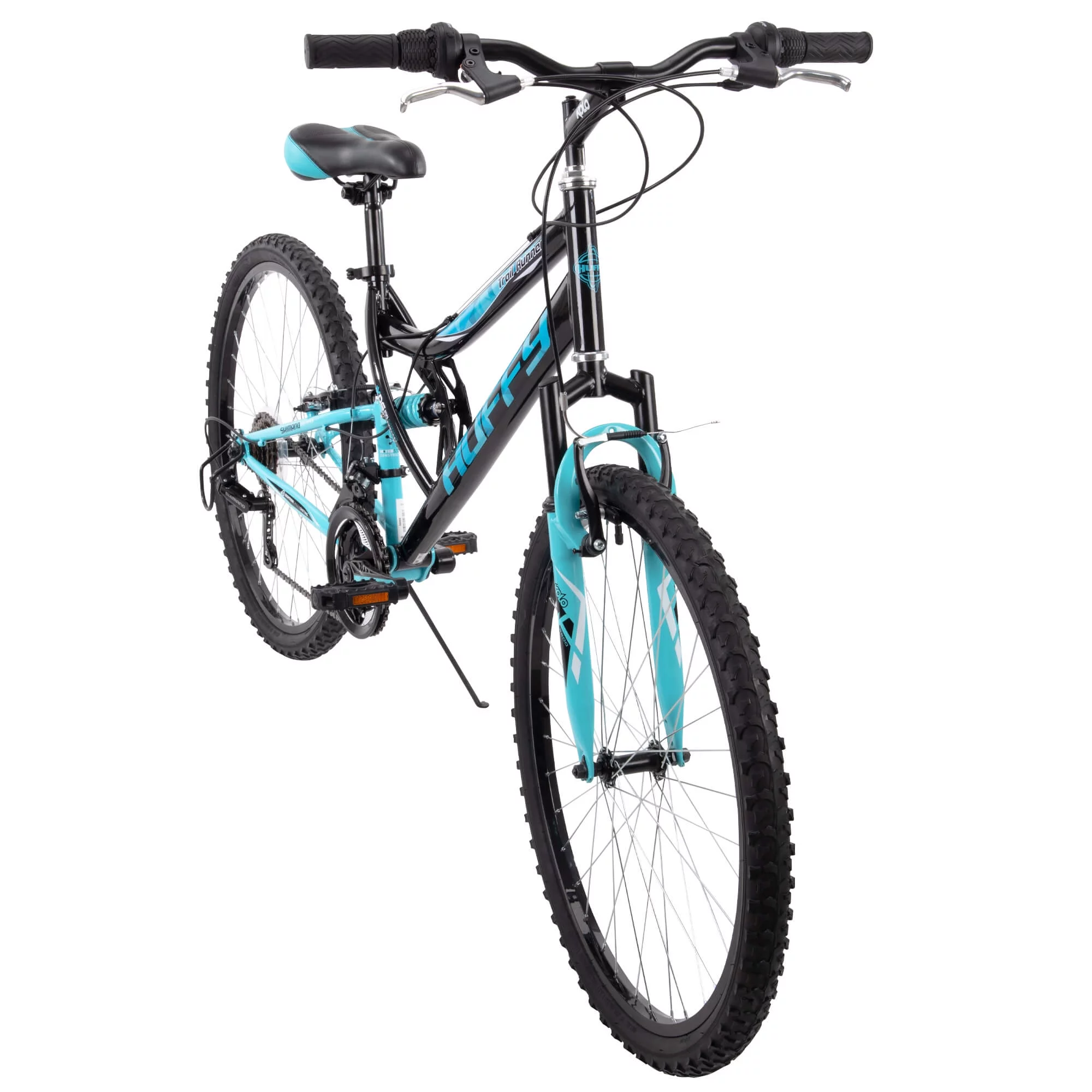 Huffy 26 Trail Runner Women's Full Suspension Mountain Bike, Ages 12+ Years,  Black