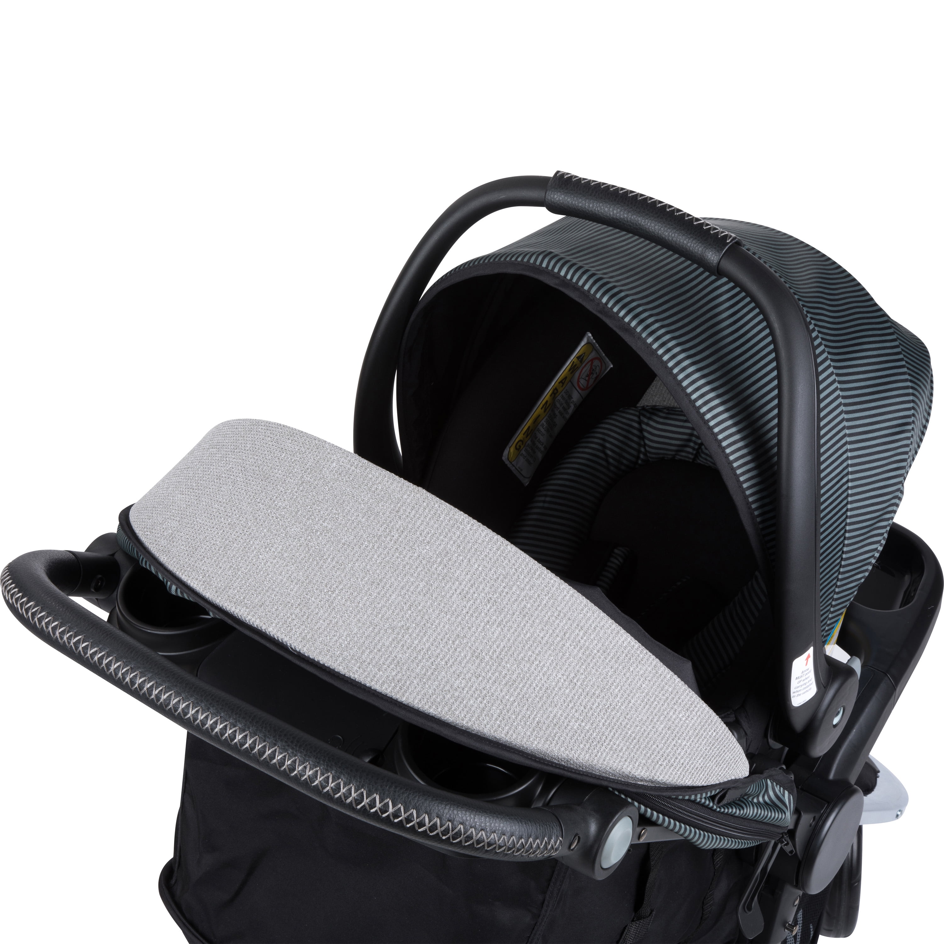 Monbebe Edge Travel System Stroller and Rear-Facing Infant Car Seat, Pinstripe