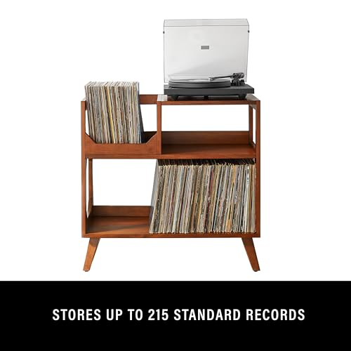 Crosley Furniture Asheville Medium Record Storage Console, Walnut