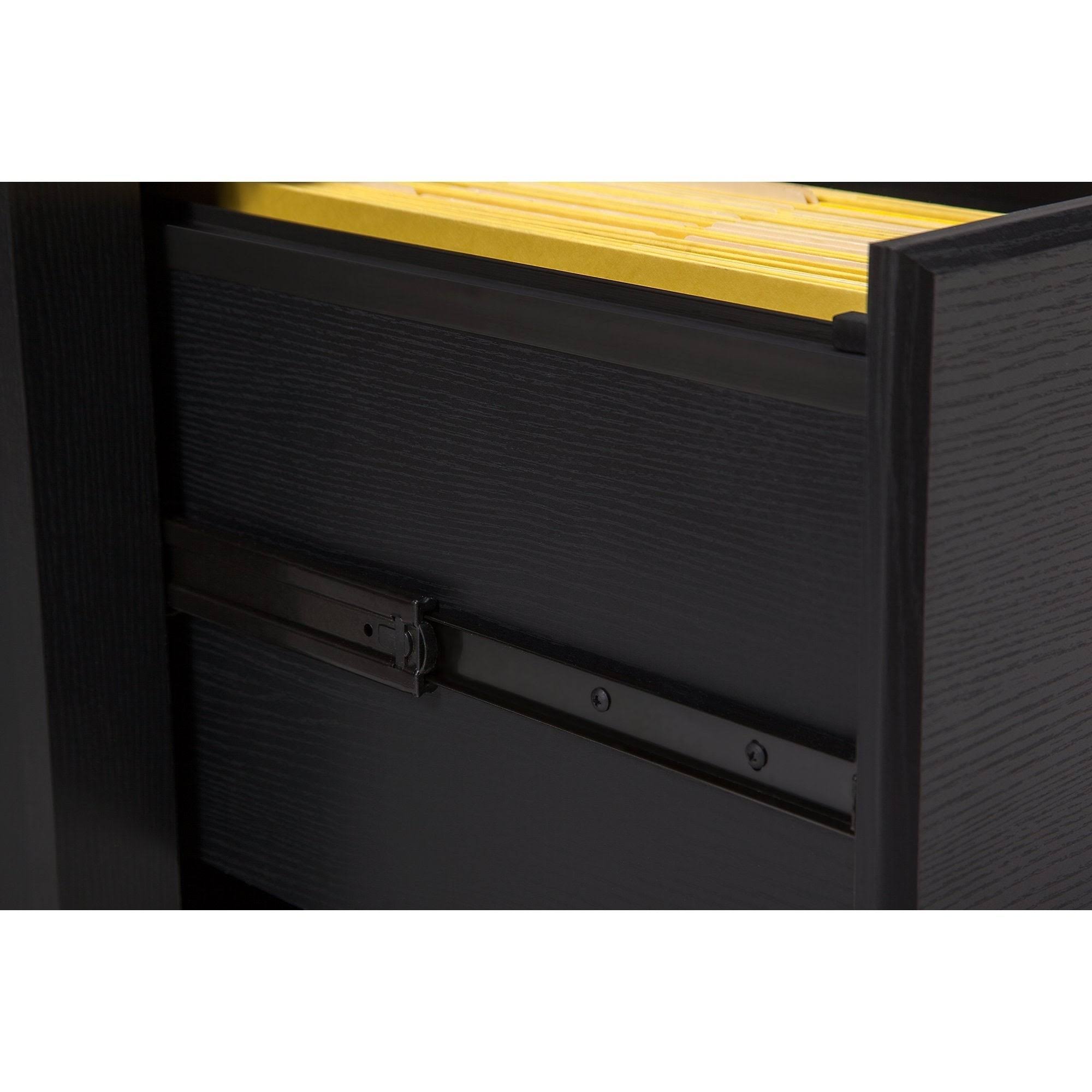 Kathy Ireland Office by Bush Furniture Connecticut 60W L Desk, Bookcase and Lateral File