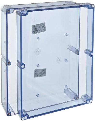 Bud Industries BT-2742 Polycarbonate NEMA 4X Box, 11-51/64x22 Length x 9-3/64x22 WID