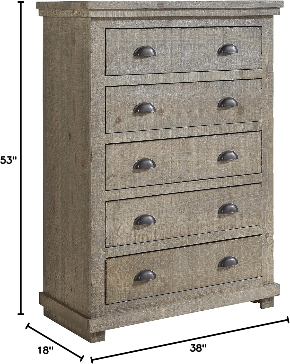 Progressive Furniture Willow Chest, Weathered Gray