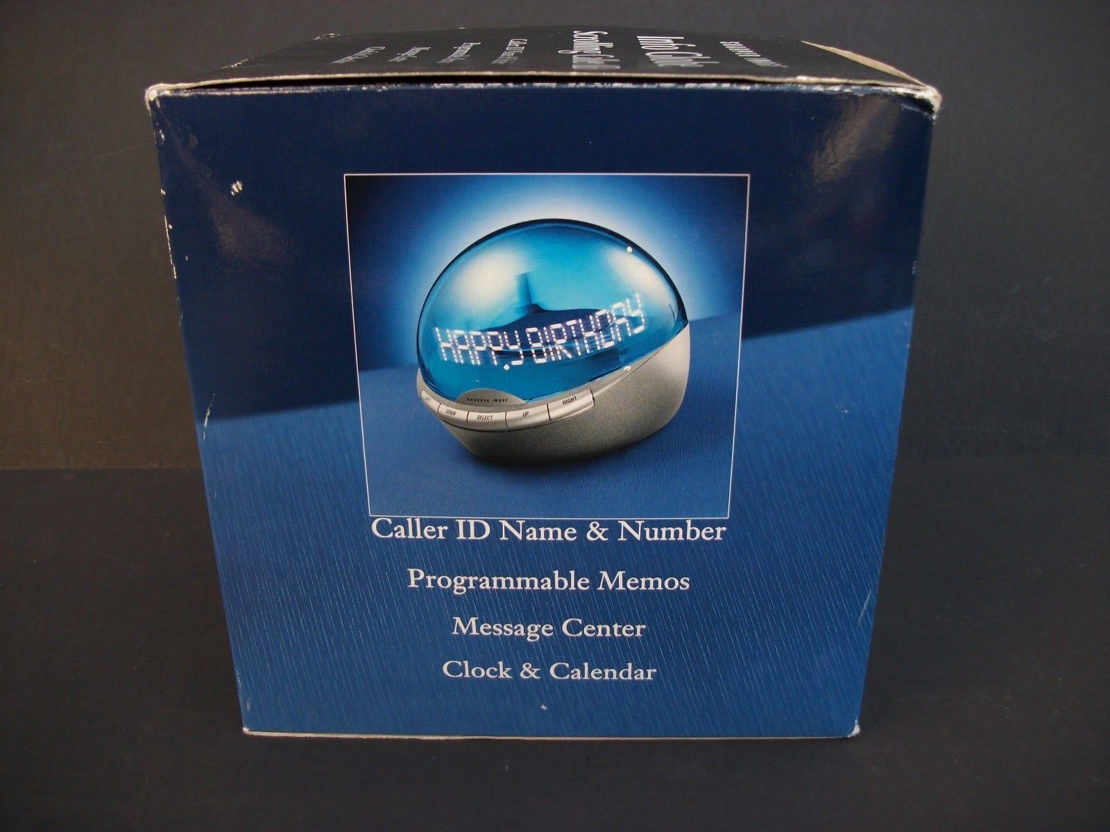 Sharper Image Info Globe Scrolling Caller ID