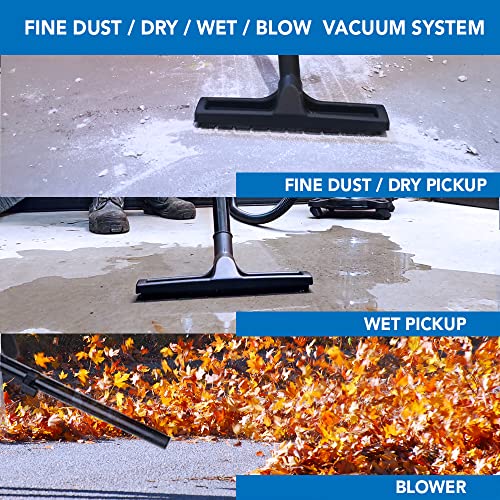 BIDZ Powerful HP Motor, Water Lift Suction Power, Heavy-Duty Stainless Steel Semi- Commercial Shop Vacuum System