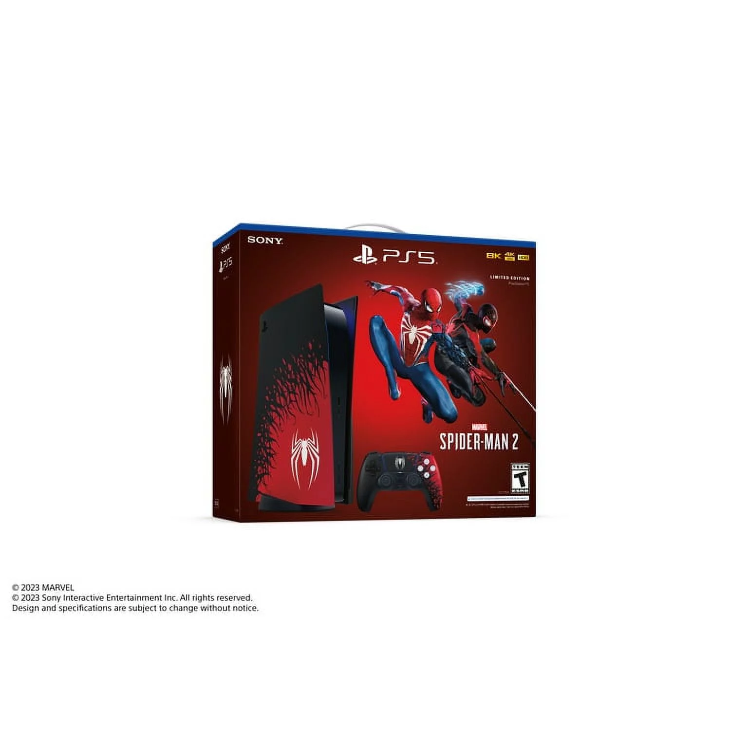 Newest 2023 TEC Sony PlayStation_PS5 Gaming Console(Disc Version) with Marvel’s Spider-Man 2 Bundle Limited Edition