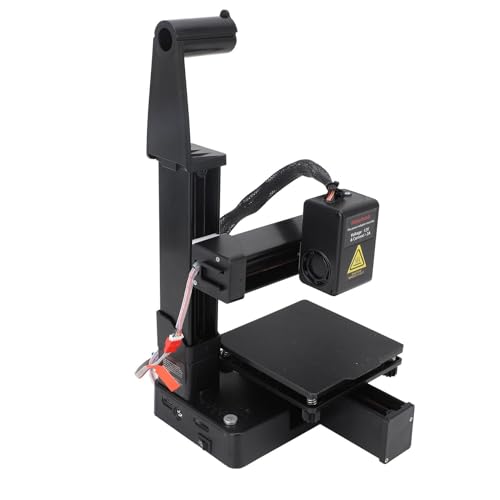 Mini 3D Printer, 3D Printers for Beginners, High Speed & Precision Frequency Division Multiplexing 3D Printer, Printing Size 100 x 100 x 100mm / 4 x 4 x 4in (Black)