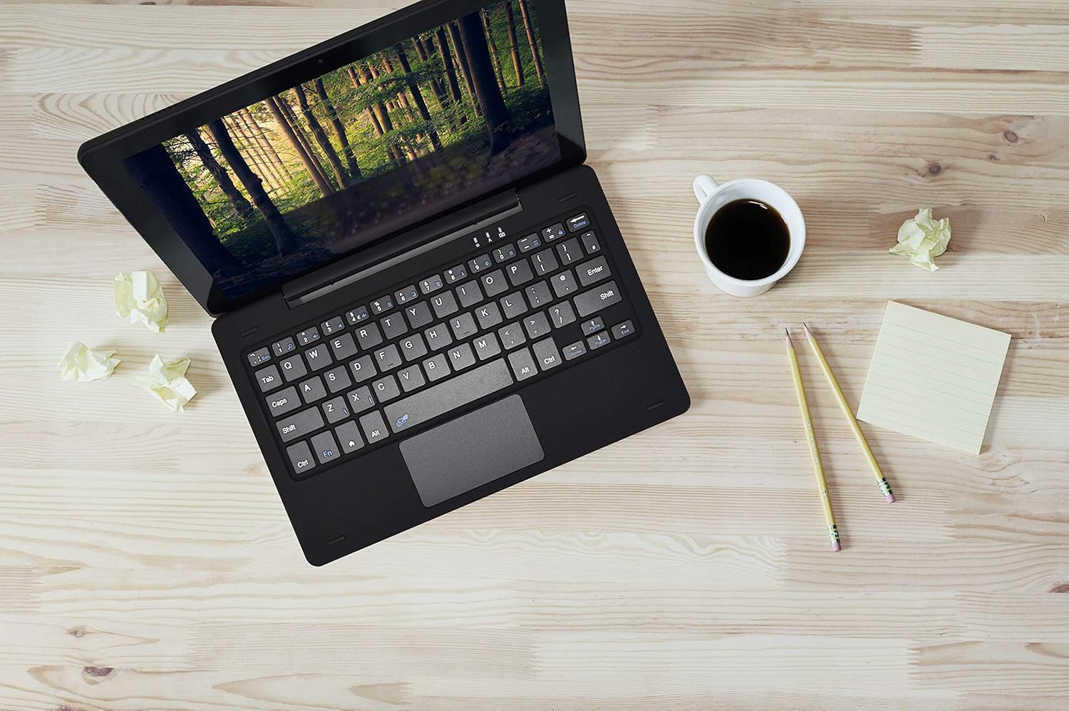 Fusion5 10.1" 2in1 Google Certified Android Laptop Tablet PC - (Powerful Processor, Android 10 Q, 3GB RAM, 32GB Storage, Dual Cameras, HD IPS, Type C, Bluetooth Tablet PC with Docking Keyboard)