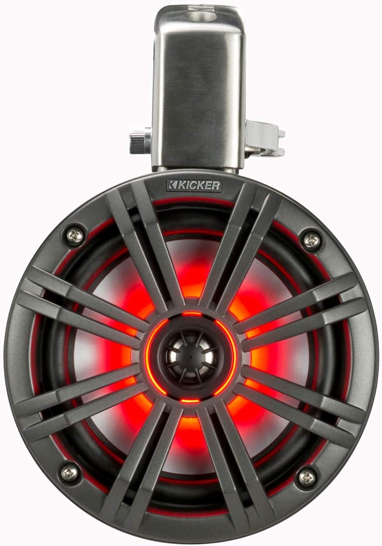 Pair Kicker 45KMTC65 6.5" 390w Marine Wakeboard Tower Speakers w/LED's KMTC65