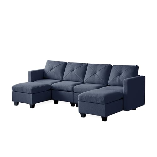 Casa Andrea Milano Modular Sectional Sofa, Boucle Fabric Convertible U Shaped Couch with Storage, 6 Seat Modular Sectional Sofa Couch with Chaise for Living Room, Apartment