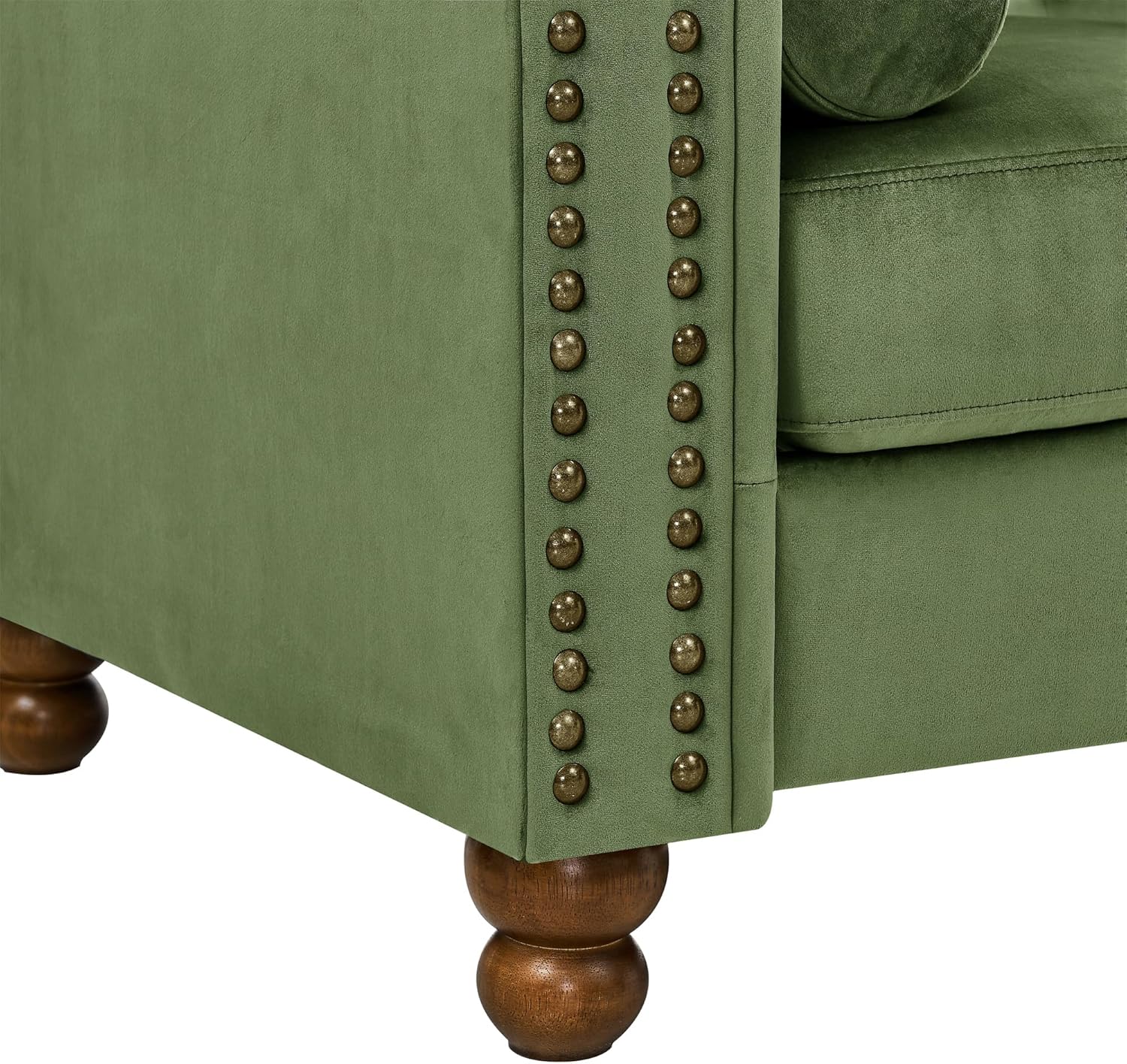 PHOYAL Large LOVE SEAT, Velvet Sofa TWOseat Sofa Classic Tufted Chesterfield Settee Sofa