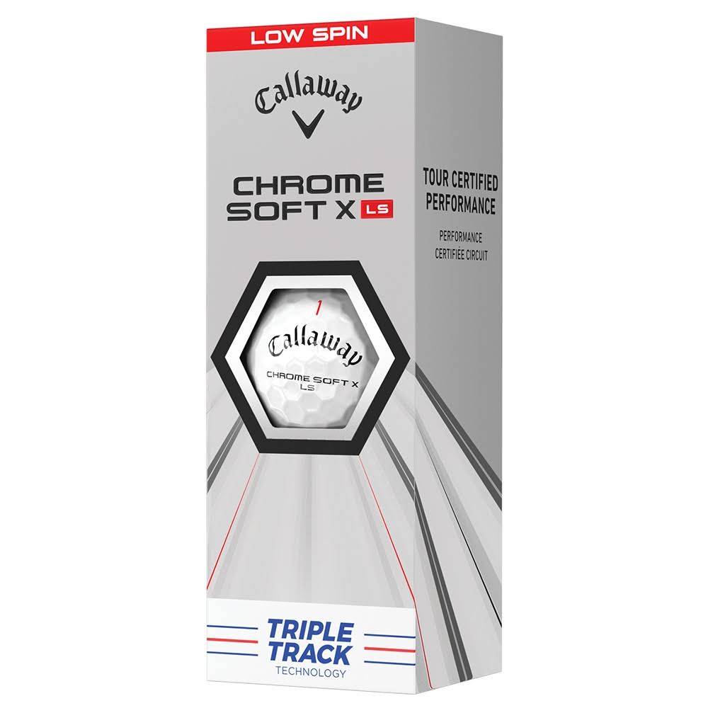 Callaway Chrome Soft x LS Triple Track Golf Balls - White