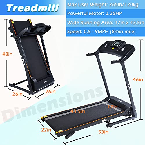 Ksports Treadmill Bundle | Electric Folding Incline Treadmill with Auto/Manual Incline, Sit Ups Rack/Strap & Ab Mat, Dumb Bells (only for AEP & LJJ models) | Running Machine with Bluetooth Smart APP