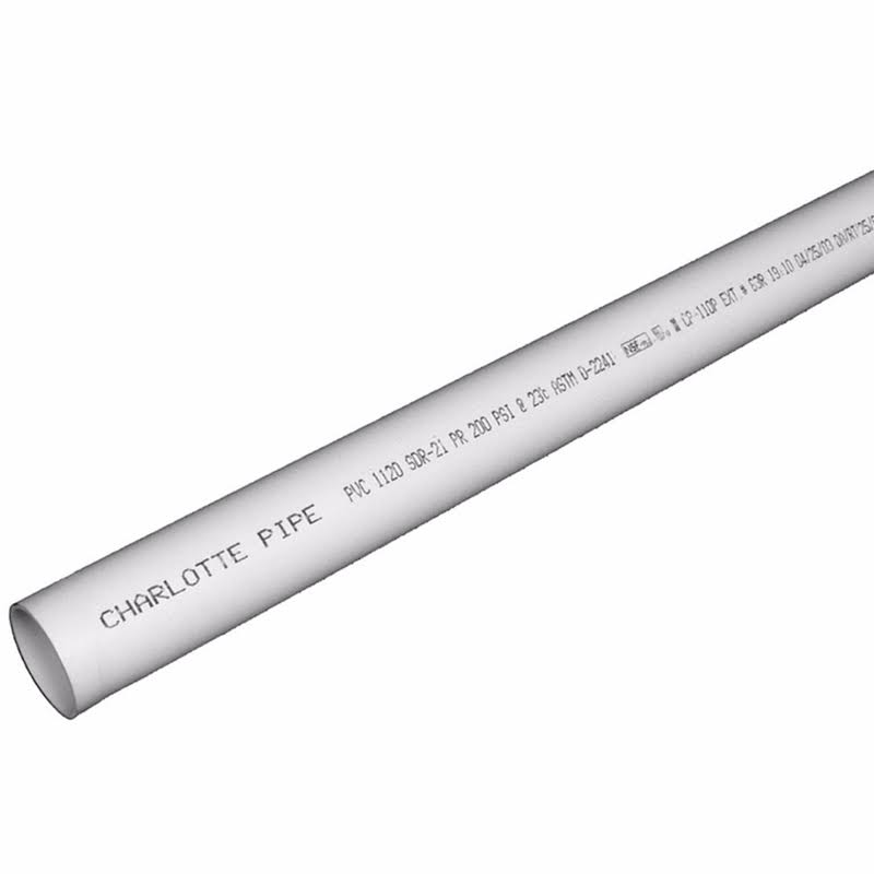 Cresline PVC Pipe 1 in. Dia. x 20 ft. L Bell Sdr21 200 PSI - Case Of: 10; Each Pack Qty: 1 44418