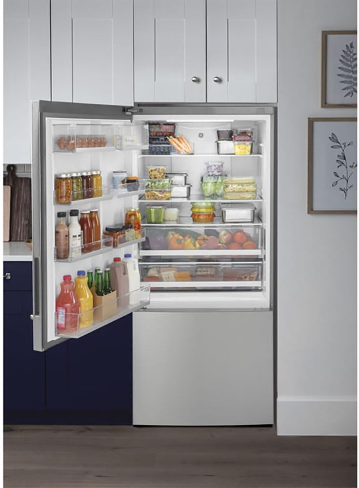 GE® ENERGY STAR® 17.7 Cu. Ft. Counter-Depth Bottom-Freezer Refrigerator
