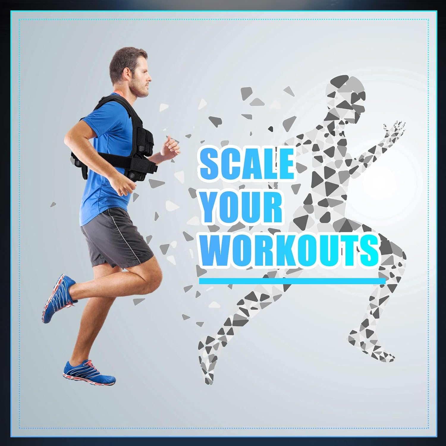 35lbs Weighted Vest Adjustable Weighted Vest for Men Workout Vest with Iron Weights Weighted Vest for Strength Training Running Exercise Fitness Muscle Building Weight Loss Slim Design