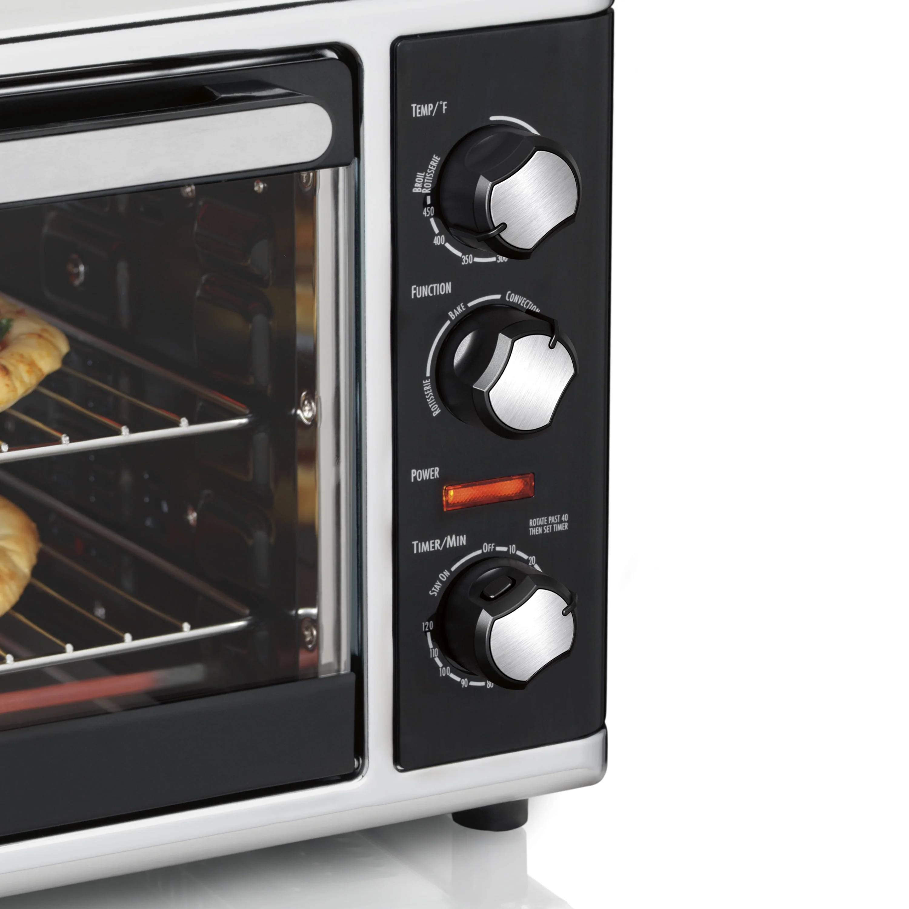 Hamilton Beach Countertop Oven with Convection and Rotisserie, Baking, Broil, Extra Large Capacity, Silver, 31105