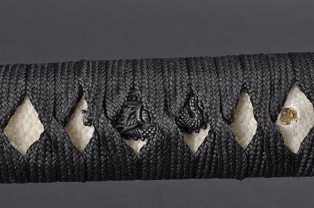 Handmade Sword - Aluminium Alloy Unsharpened Iaido Training Katana/Wakizashi Sword, Handmade, Full Tang, Black Scabbard