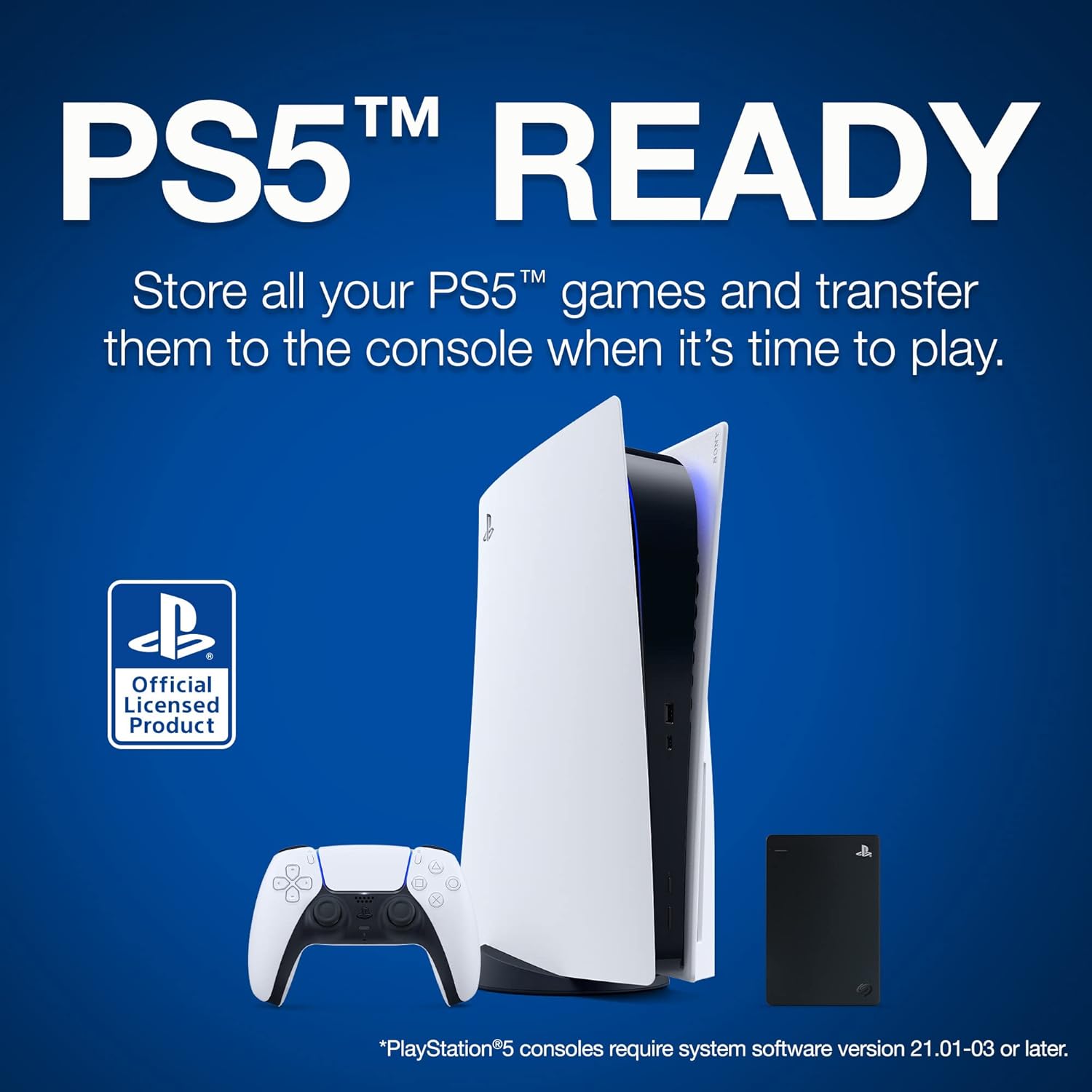 Seagate Game Drive for Playstation Consoles 4TB External Hard Drive - USB 3.2 Gen 1, Officially-Licensed (STLL4000100)