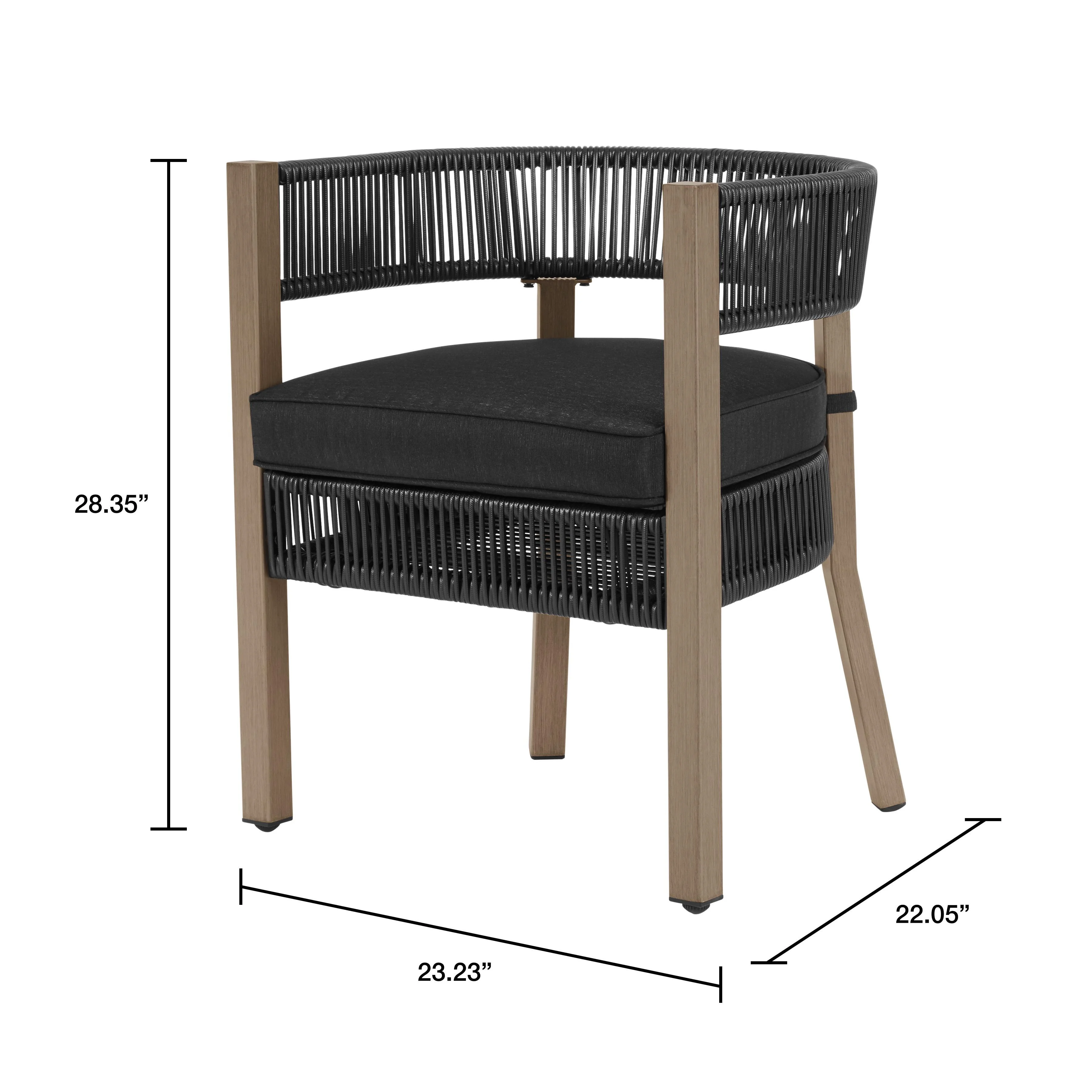 Better Homes & Gardens Tarren 5-Piece Wicker Outdoor Dining Set, Black