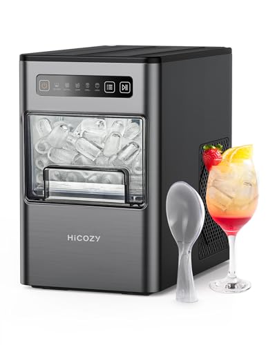 HiCOZY Ice Maker Countertop,Ice in 6 Mins, 24 lbs/Day, Portable & Compact Gift with Self-Cleaning,for Apartment/Under Cabinet/Kitchen/Office/Camping/RV/Home Bar