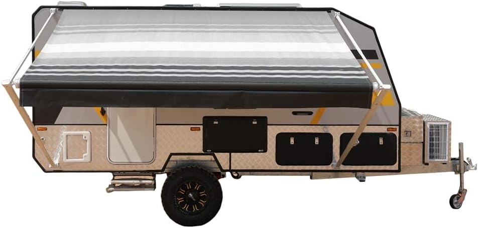 ALEKO RVAW13X8BLK11 Manual 13x8 Retractable RV Trailer Awning for Home or Camper - 13 x 8 Ft - Black Fade