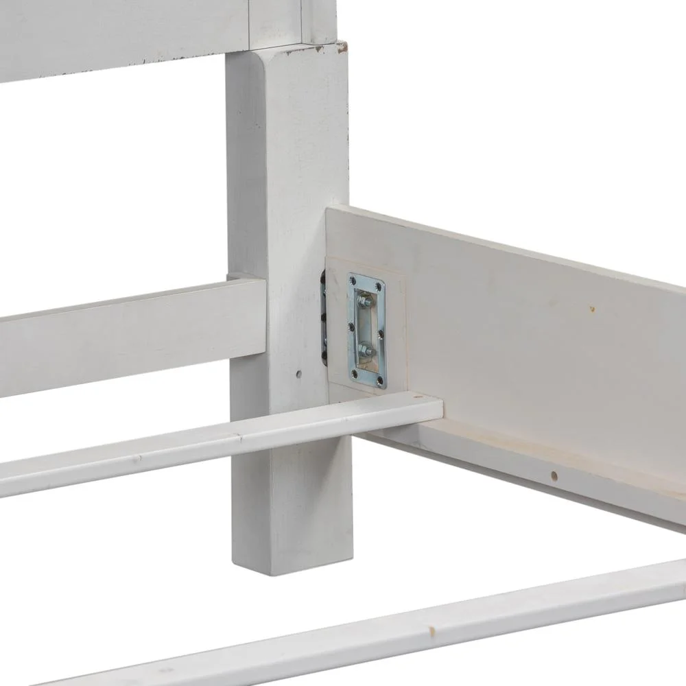 Magnolia Manor White King Panel Bed