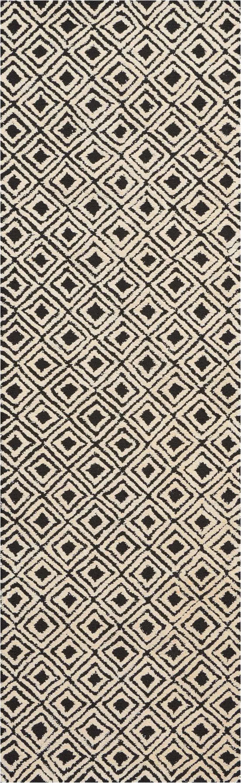 Nourison Modern Deco MDC02 Black/Beige Area Rug, 3&9x22 x 5&9x22 - Avayadevconnect
