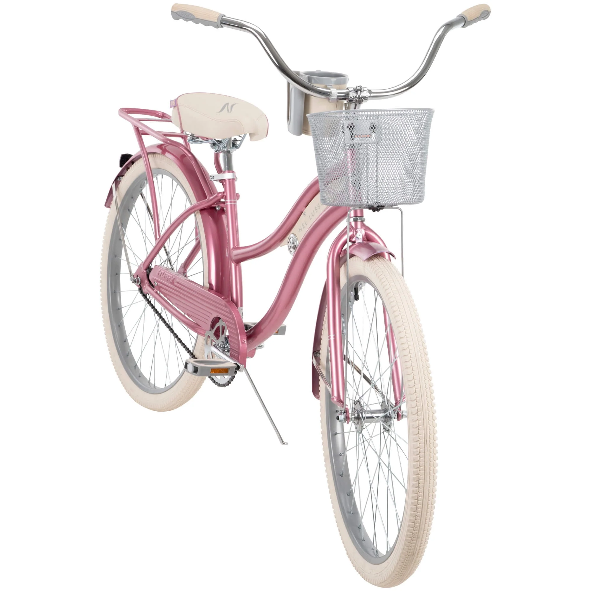 Huffy 26 Nel Lusso Classic Cruiser Bike with Perfect Fit Frame, Women's, Ages 13 Years, Light Blue