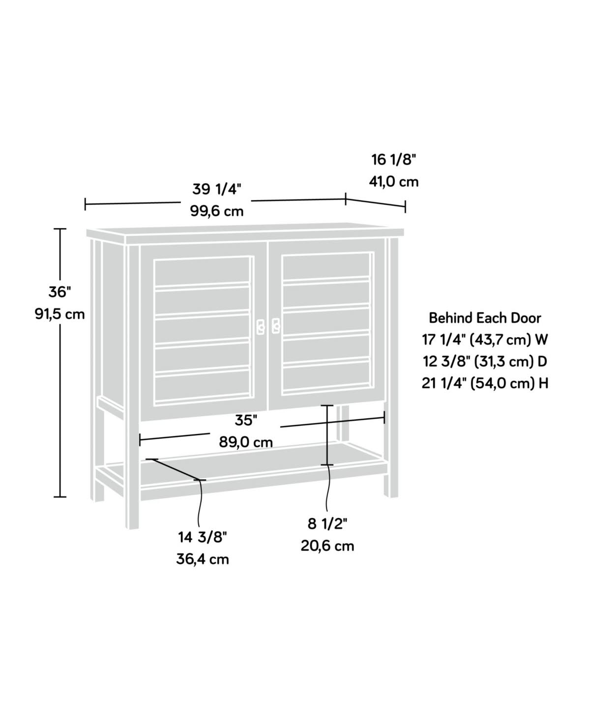 Sauder Cottage Road Console Table, Mystic Oak