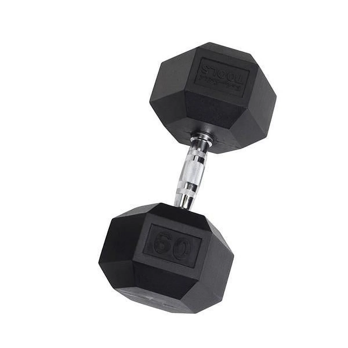 Rubber Coated Hex Dumbbells 55 lb.