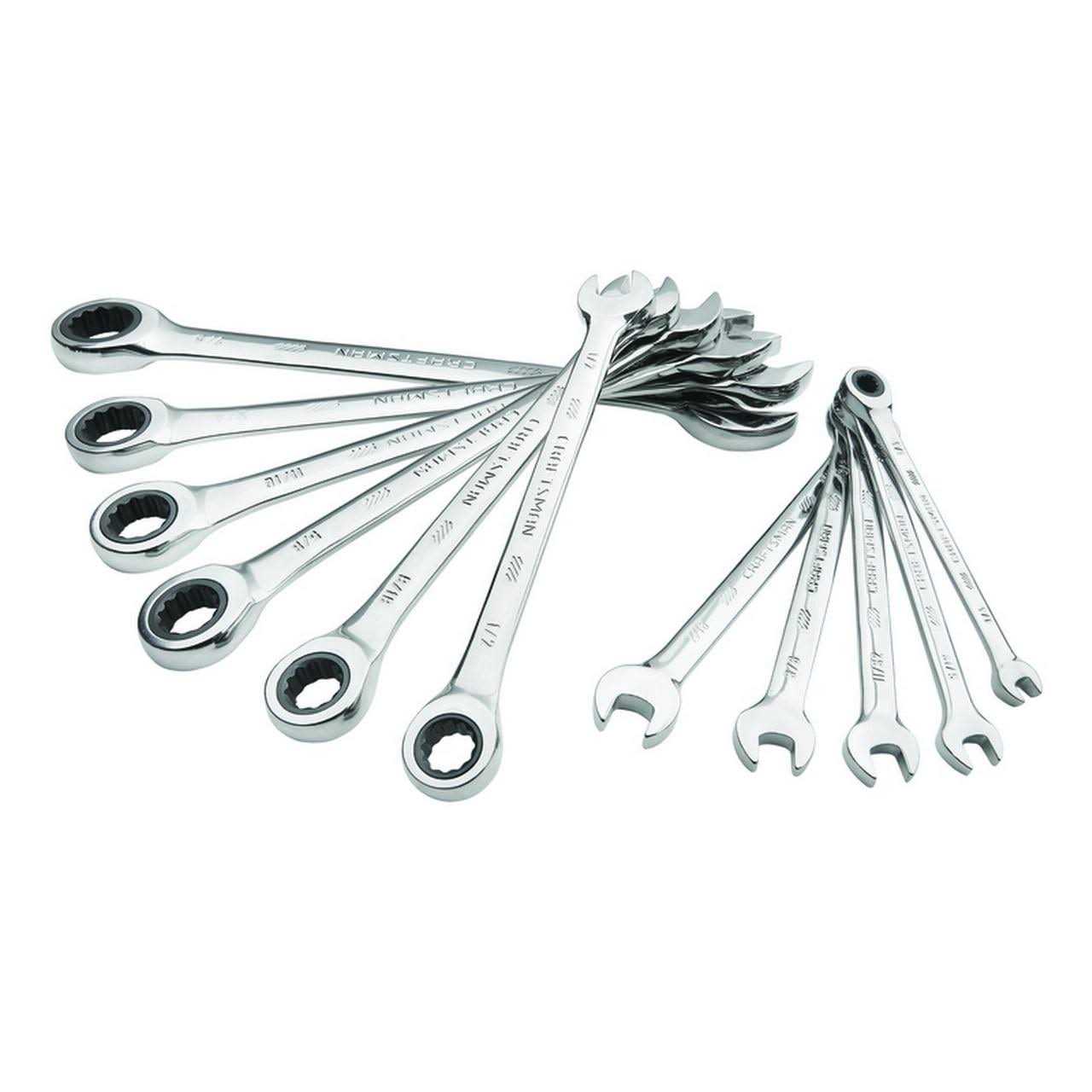 Craftsman SAE Ratcheting Combination Wrench Set 11 pc CMMT87022 - Shop Hardware Tools Online Store