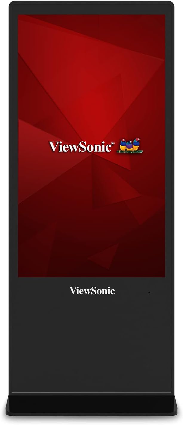ViewSonic EP5542 55 Inch 4K Ultra HD All-in-one Free-Standing Digital ePoster Kiosk IPS Wide-Angle Viewing 7H Scratch-Resistant HDMI DisplayPort LAN RJ45