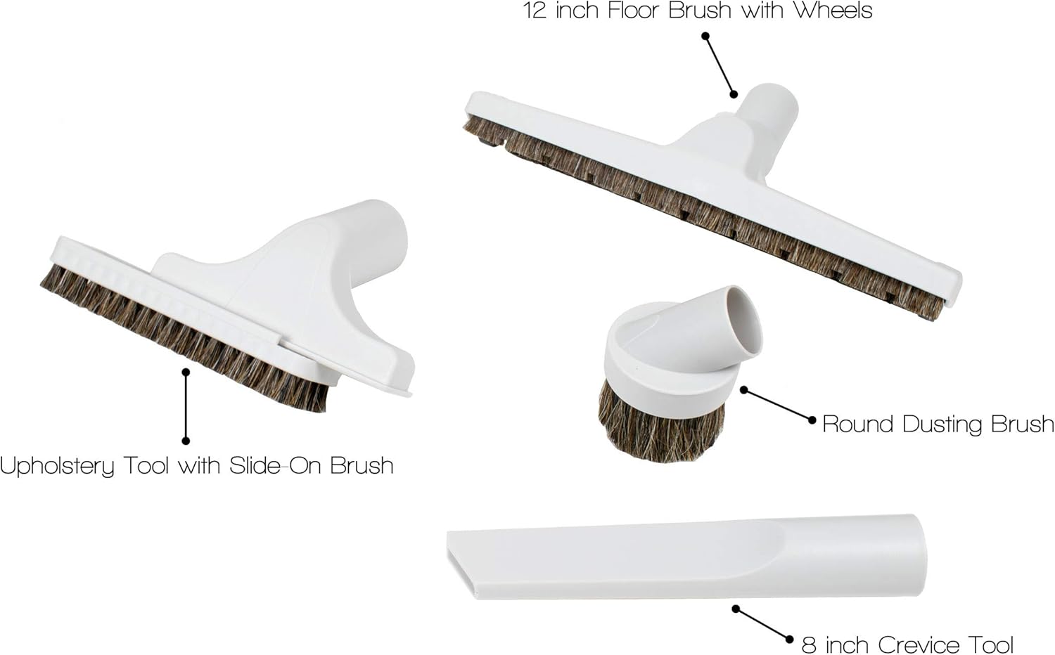 35' "Comet Central Vacuum Attachment Kit with Hose, Power Head & Tools - Works with All Brands of Central Vacuum Units