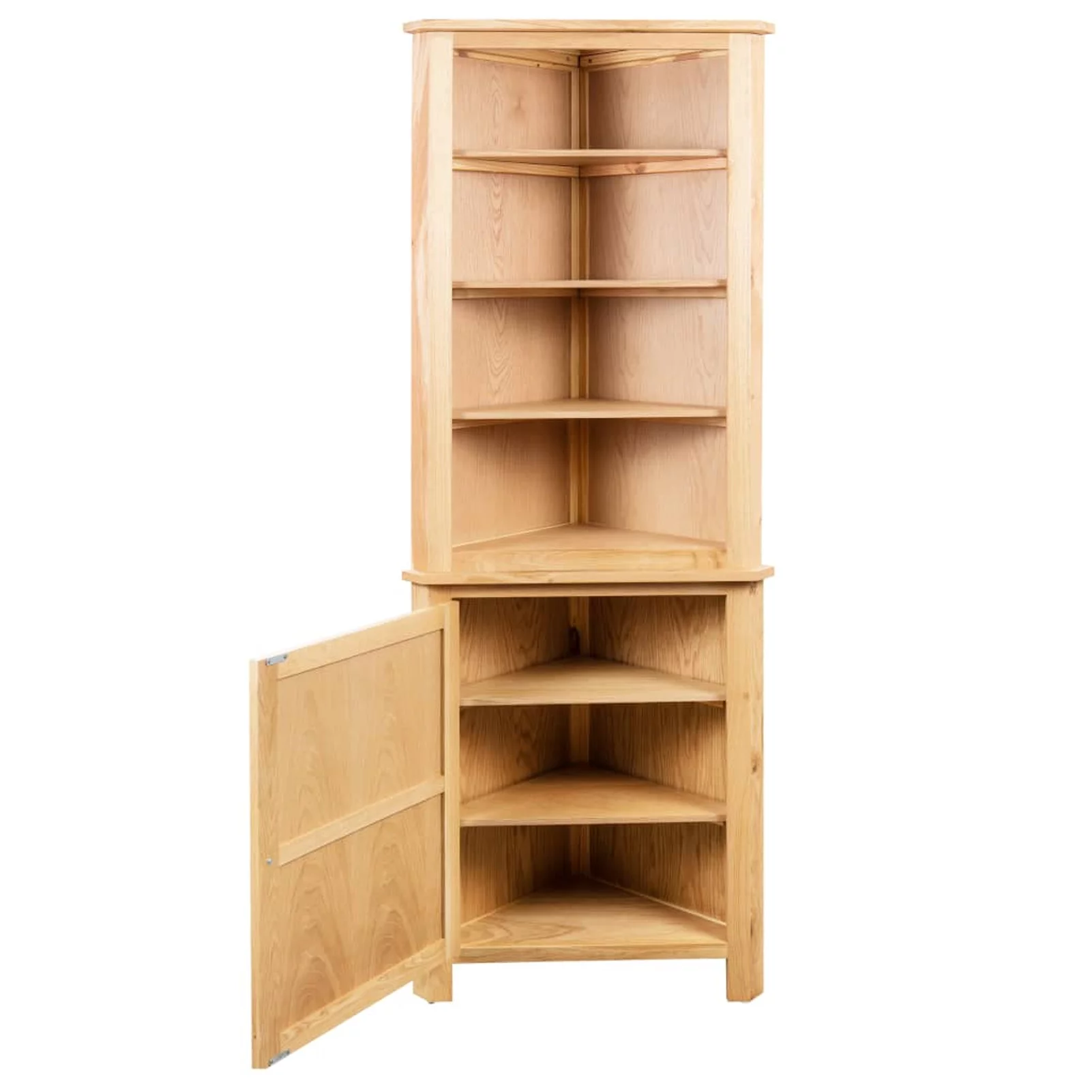 Corner Cabinet 23.2"x14.1"x70.8" Solid Oak Wood