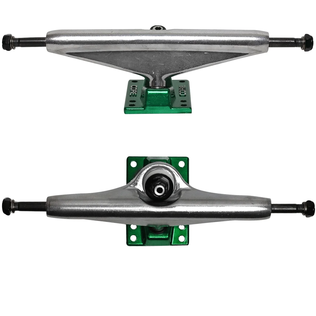Moose Old School 80's Skateboard Complete 33" Natural with Hollow 7.0 Silver/Green Trucks, 58mm Green Wheels