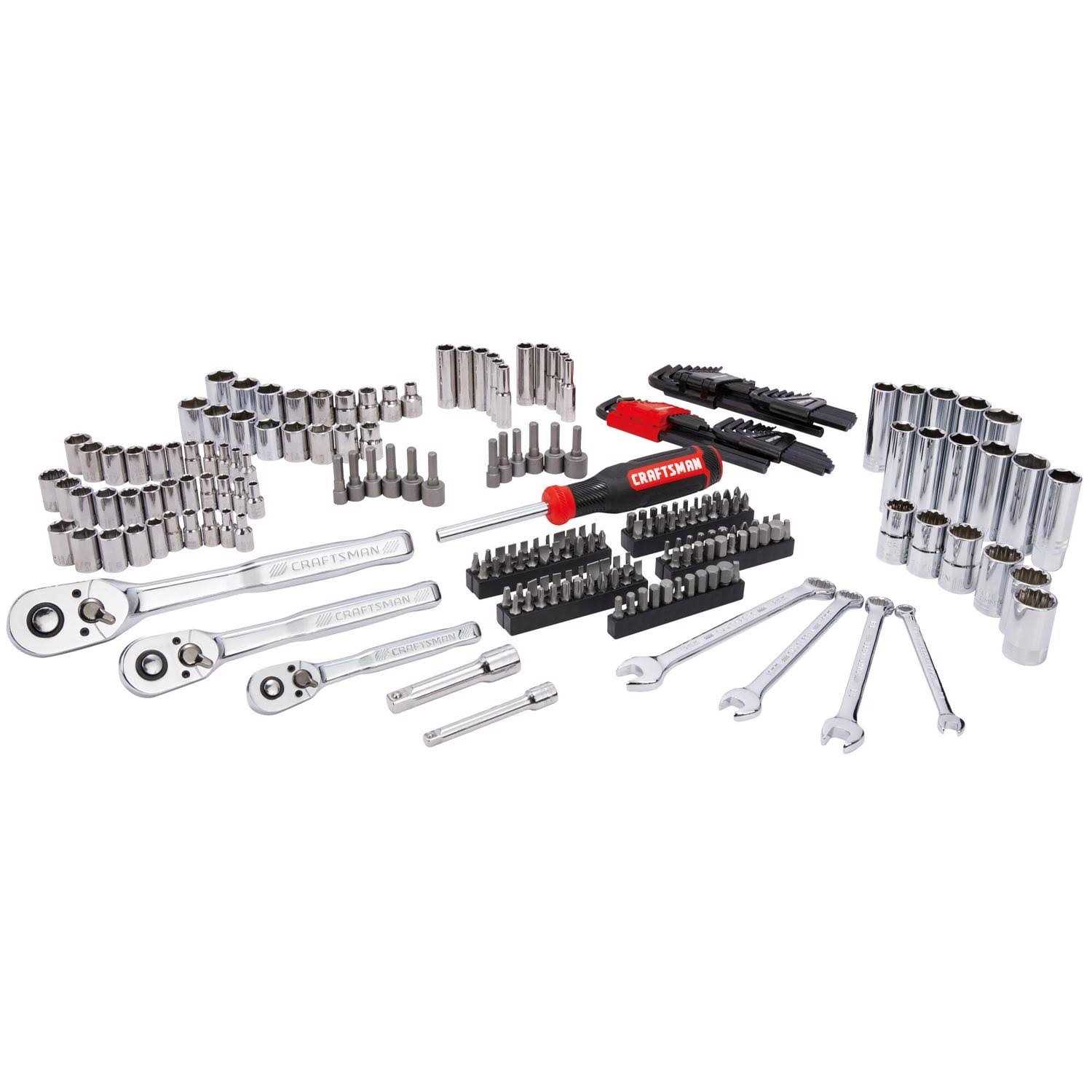 Craftsman Standard and Metric Combination Polished Chrome Mechanics Tool Set - Shop Hardware Tools Online Store