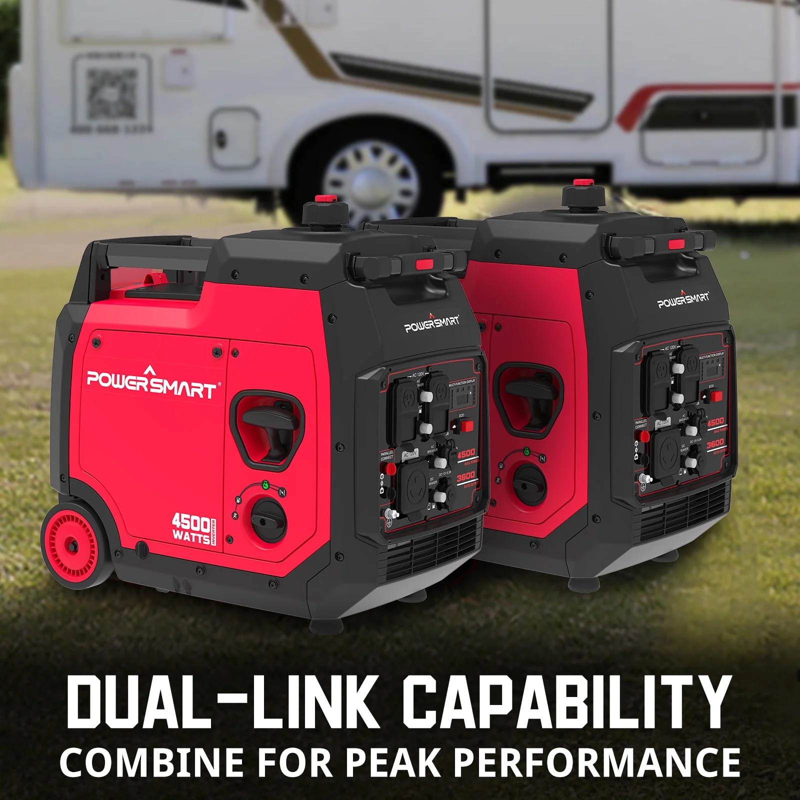 PowerSmart 4500 Watt Portable Inverter Gas Generator, Outdoor, Low Noise