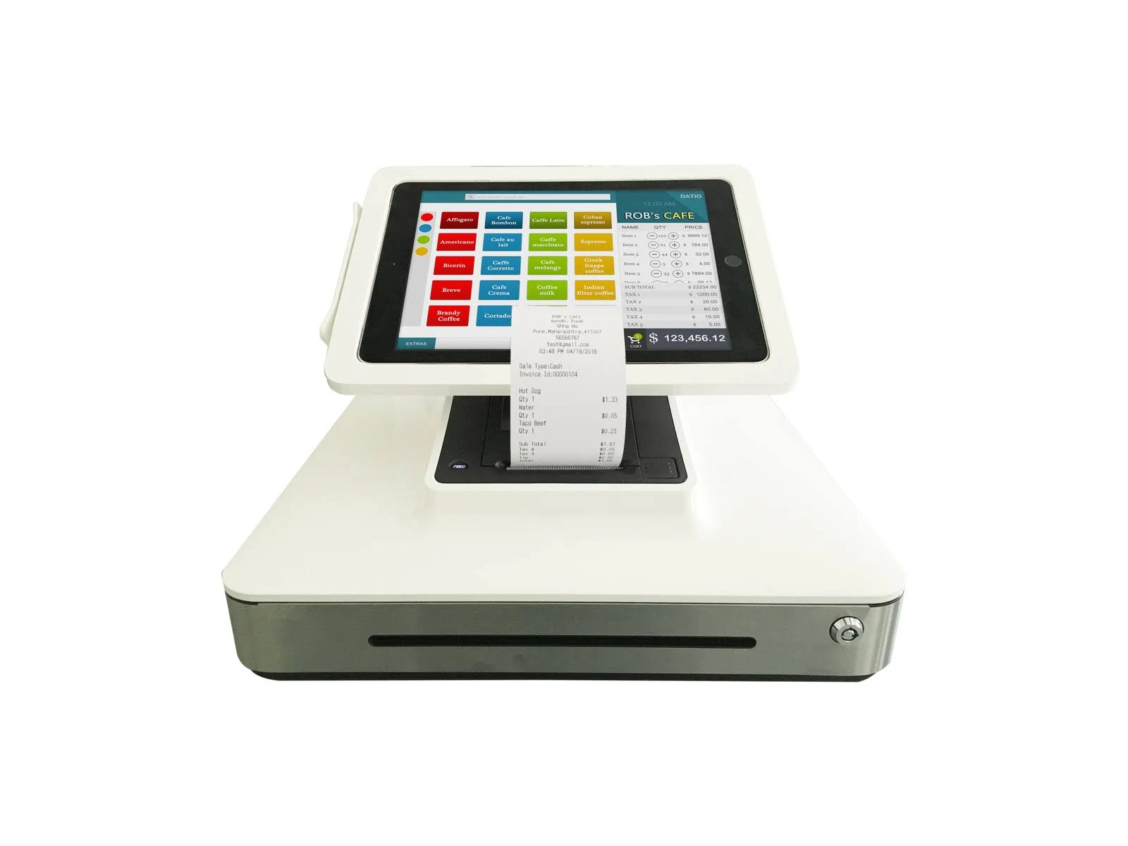 Datio POS Point of Sale Base Station and Cash Register for iPad with Point of Sale (POS) Software