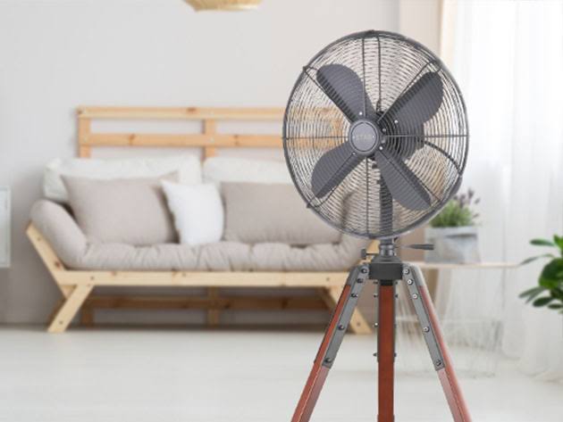 Star Fans Tripod 16&& Oscillating Floor Fan, Black