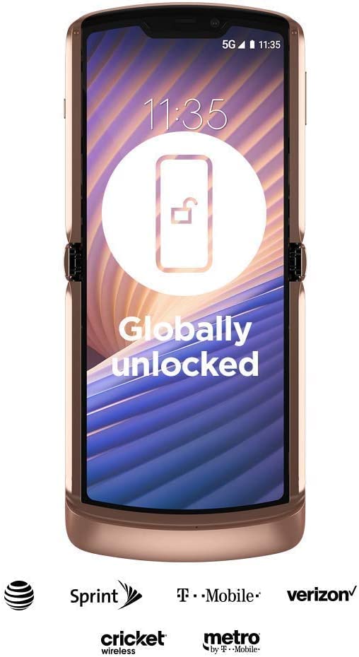 Motorola - moto razr 5G 256GB (Unlocked) - Polished Graphite - PAJS0007US (Renewed)